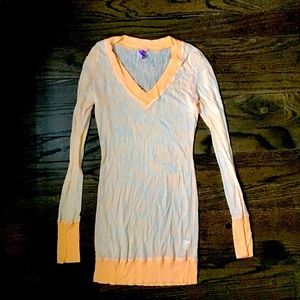 Emma and Sam Orange Sheer Tunic Style Top
